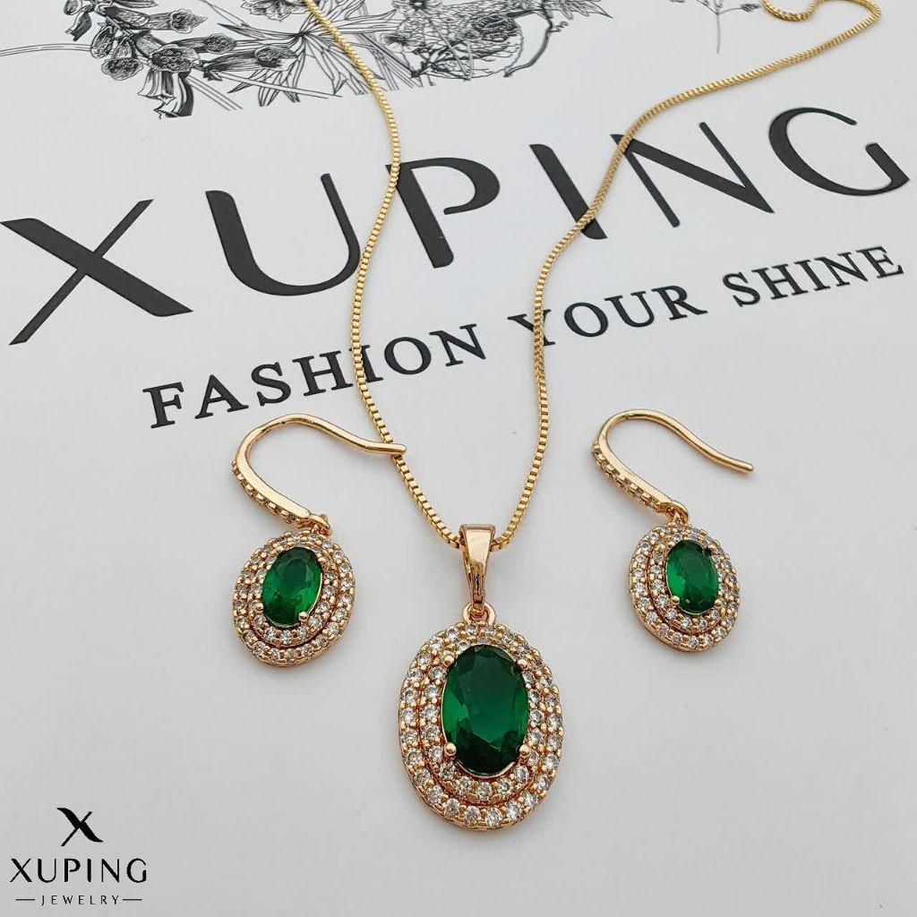 نیمست نگین سبز ژوپینگ بدون زنجیر کد 2863 - خرید آنلاین از گالری آداس